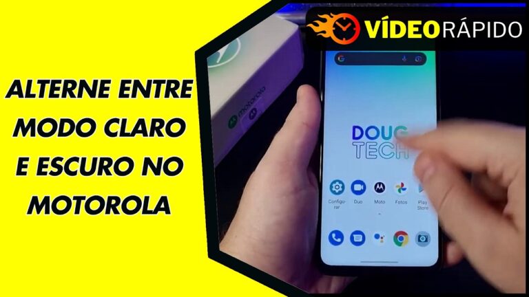 ALTERNE ENTRE MODO CLARO E ESCURO NO MOTOROLA