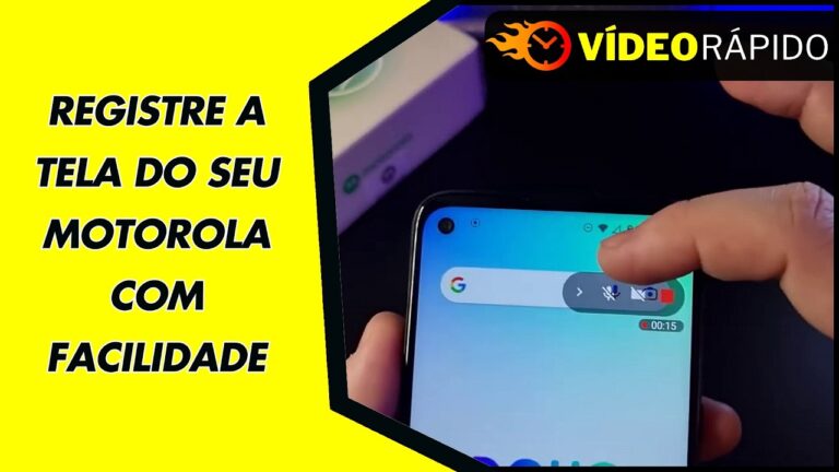 REGISTRE A TELA DO SEU MOTOROLA COM FACILIDADE