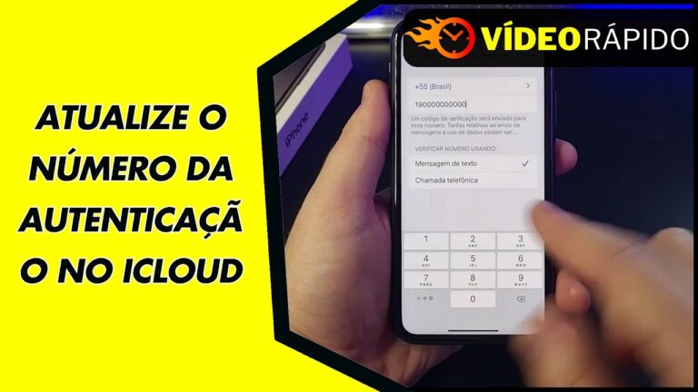 ATUALIZE O NÚMERO DA AUTENTICAÇÃO NO ICLOUD