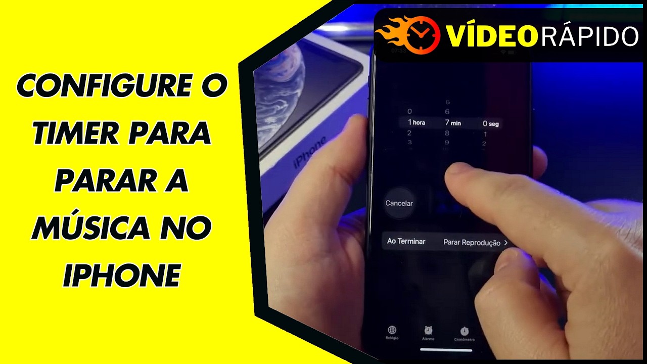 CONFIGURE O TIMER PARA PARAR A MÚSICA NO IPHONE