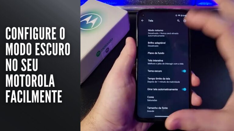 Configure o modo escuro no seu Motorola facilmente