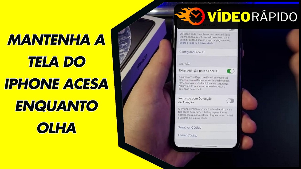 MANTENHA A TELA DO IPHONE ACESA ENQUANTO OLHA