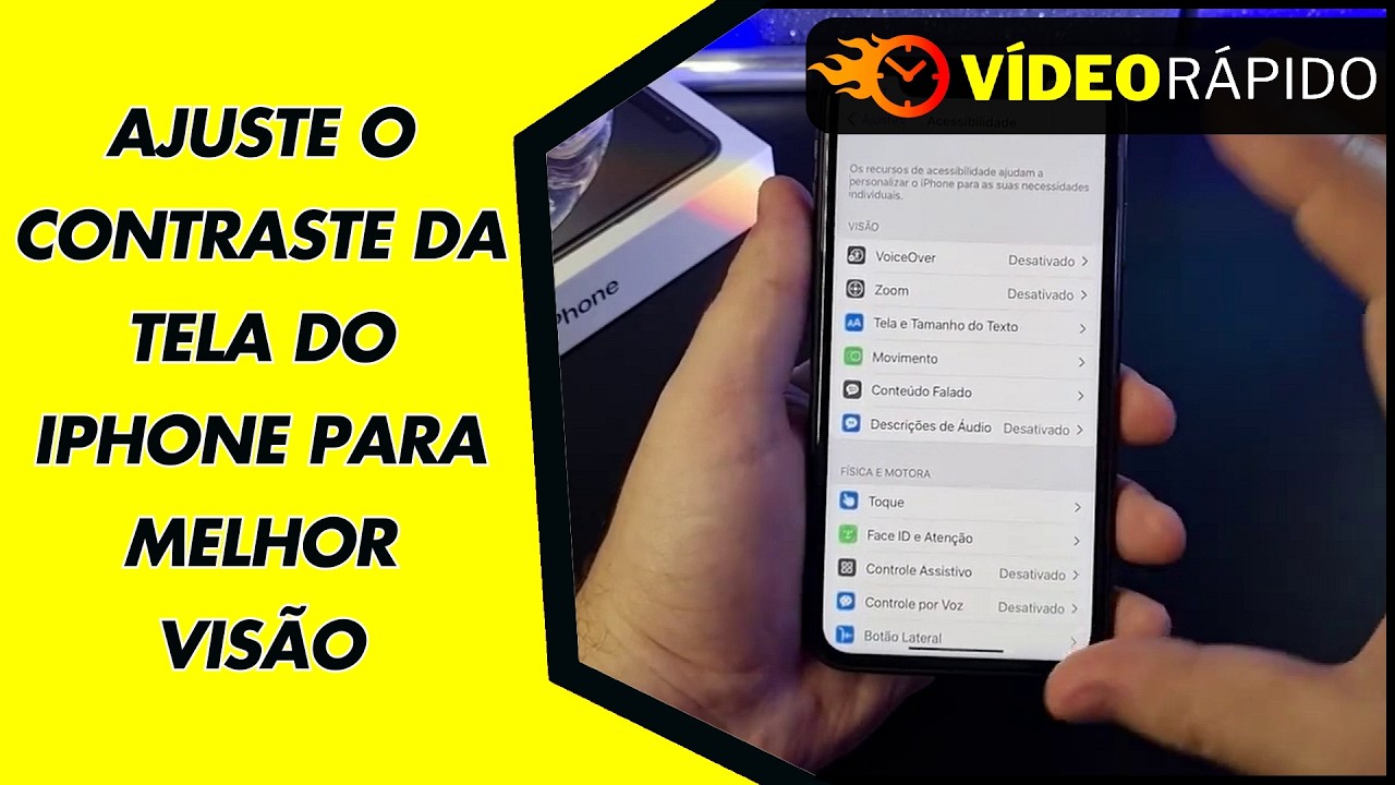 AJUSTE O CONTRASTE DA TELA DO IPHONE PARA MELHOR VISÃO AJUSTE O CONTRASTE DA TELA DO IPHONE PARA MELHOR VISÃO
