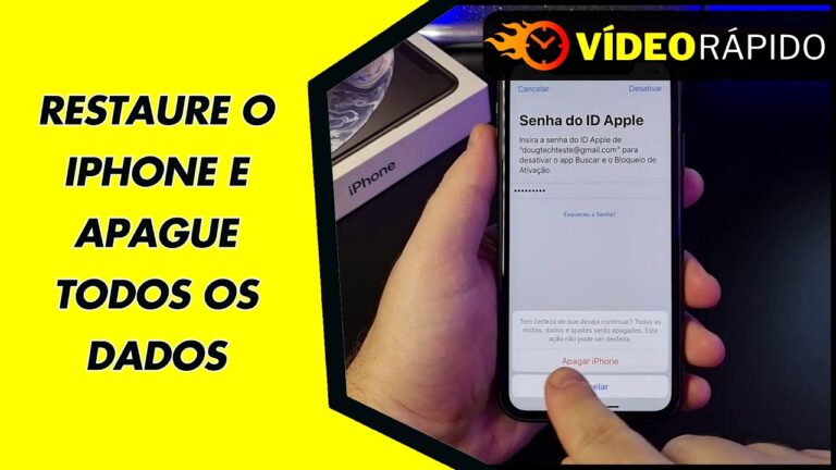 RESTAURE O IPHONE E APAGUE TODOS OS DADOS