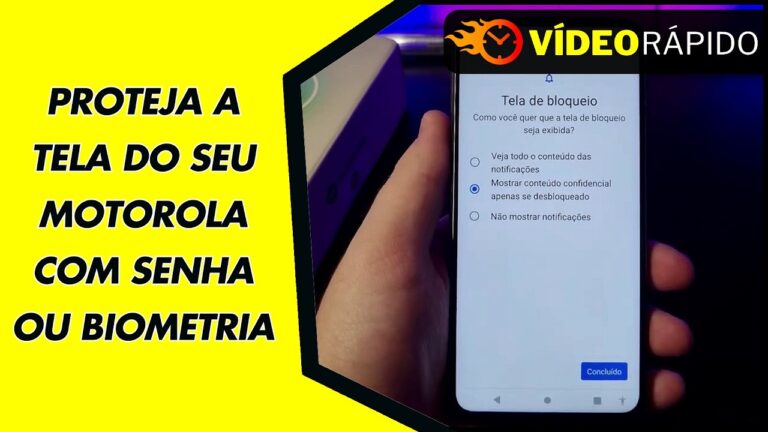 PROTEJA A TELA DO SEU MOTOROLA COM SENHA OU BIOMETRIA