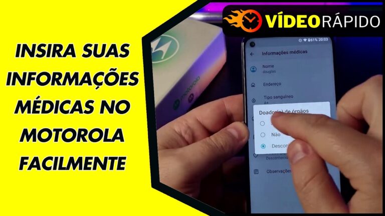 INSIRA SUAS INFORMAÇÕES MÉDICAS NO MOTOROLA FACILMENTE