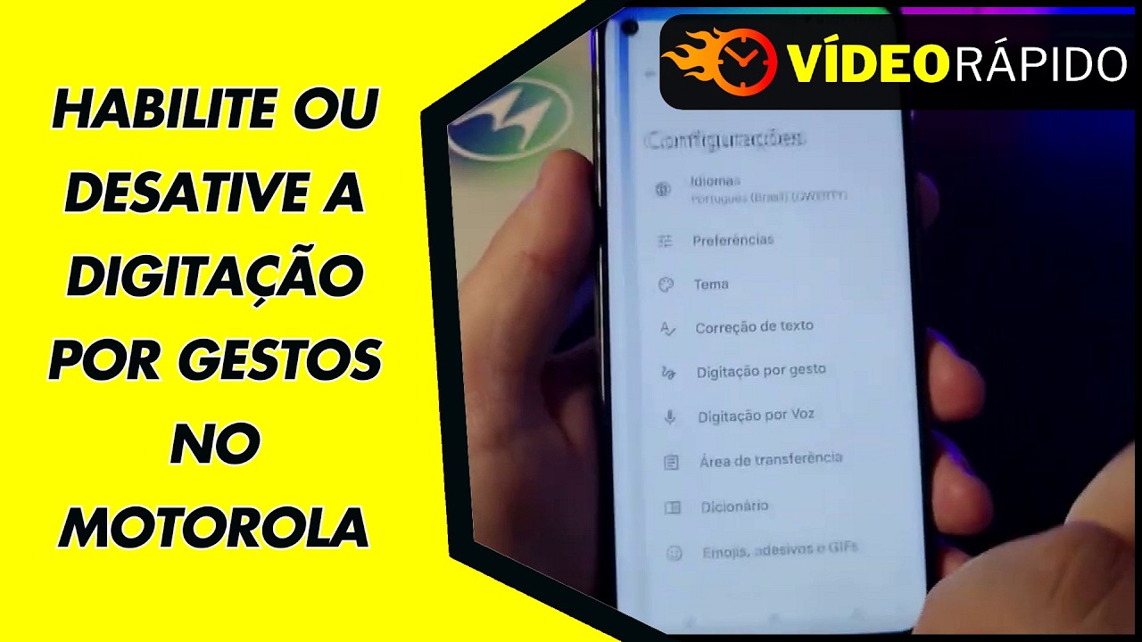 HABILITE OU DESATIVE A DIGITAÇÃO POR GESTOS NO MOTOROLA