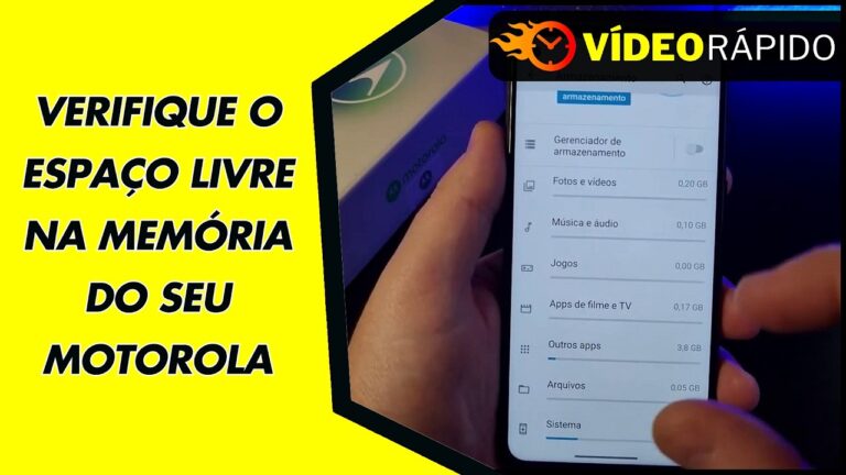 VERIFIQUE O ESPAÇO LIVRE NA MEMÓRIA DO SEU MOTOROLA