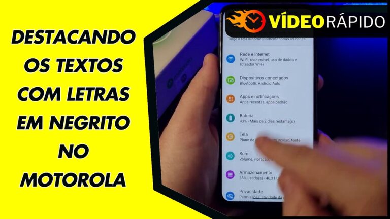 DESTACANDO OS TEXTOS COM LETRAS EM NEGRITO NO MOTOROLA