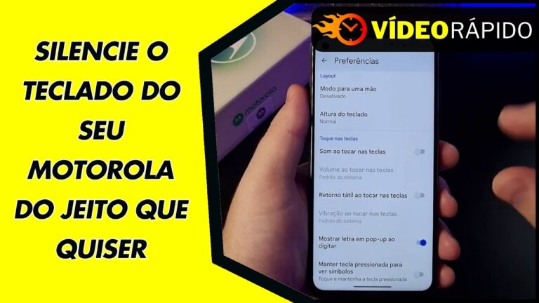 SILENCIE O TECLADO DO SEU MOTOROLA DO JEITO QUE QUISER