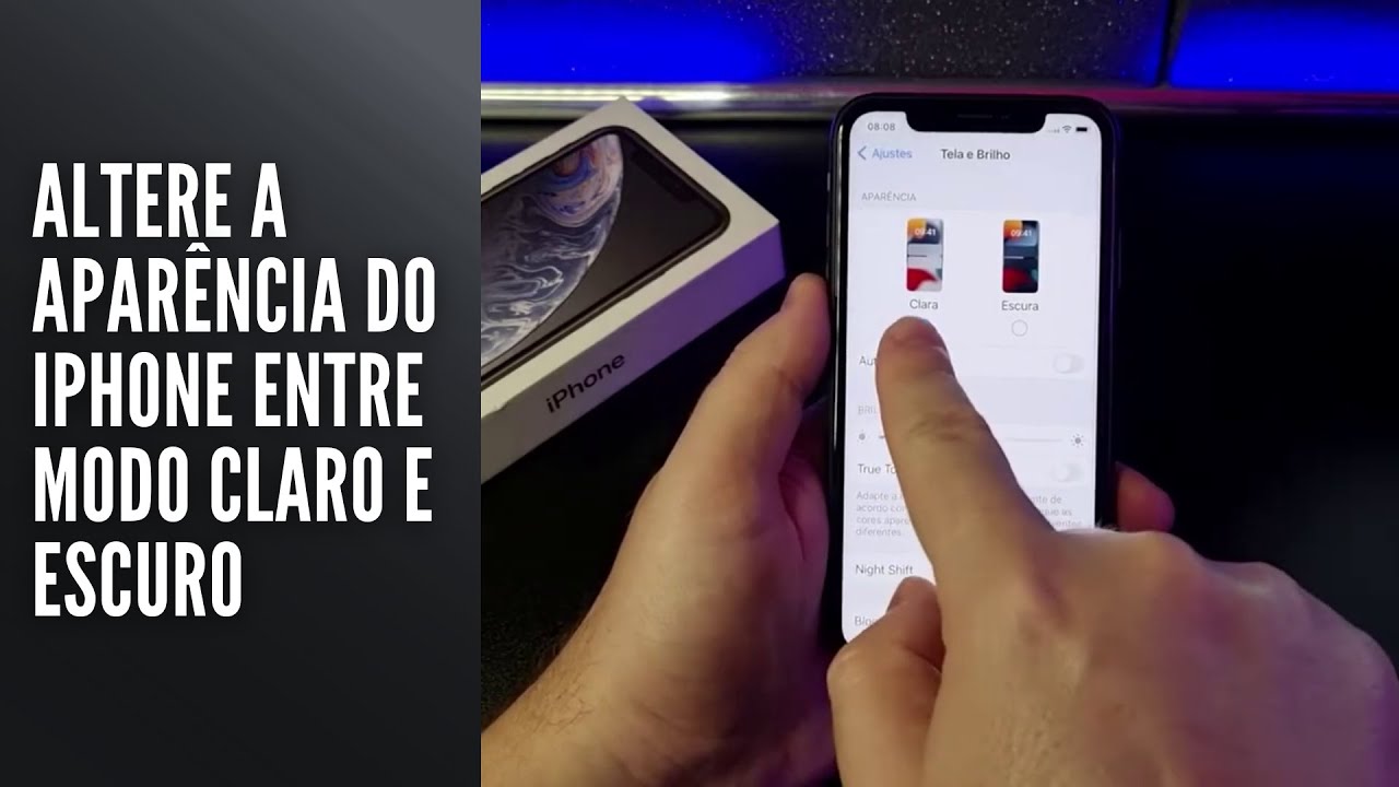 Altere a aparência do iPhone entre modo claro e escuro