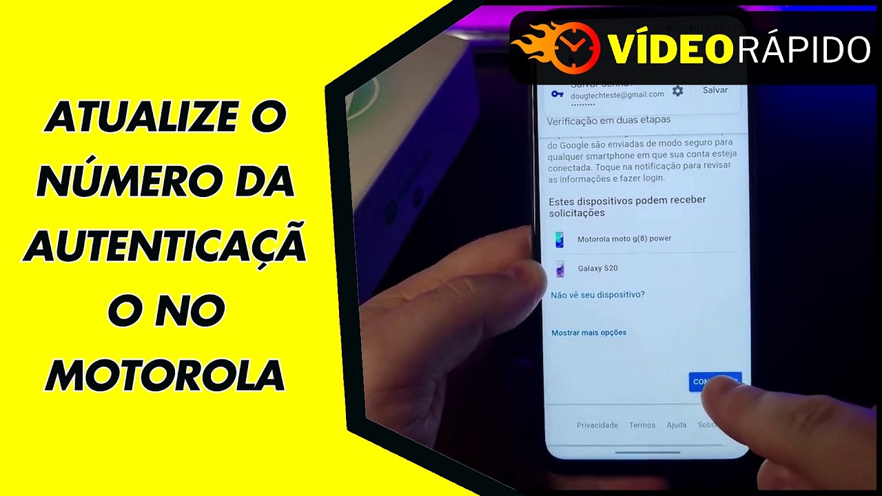 ATUALIZE O NÚMERO DA AUTENTICAÇÃO NO MOTOROLA