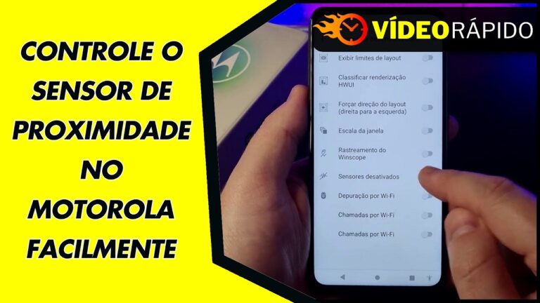CONTROLE O SENSOR DE PROXIMIDADE NO MOTOROLA FACILMENTE