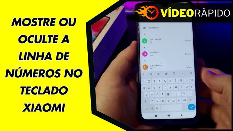 MOSTRE OU OCULTE A LINHA DE NÚMEROS NO TECLADO XIAOMI