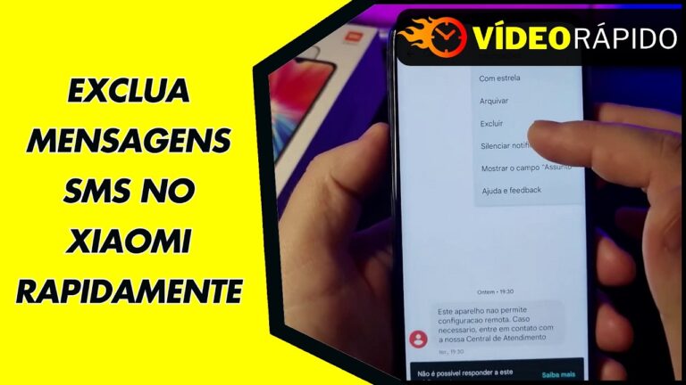 EXCLUA MENSAGENS SMS NO XIAOMI RAPIDAMENTE