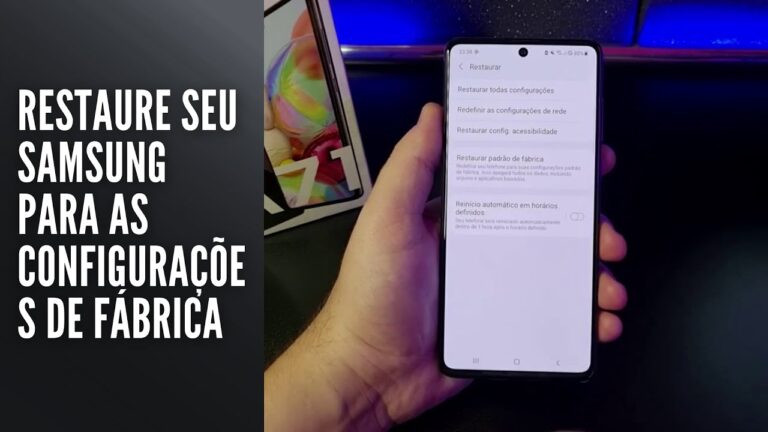 Restaure seu Samsung para as configurações de fábrica