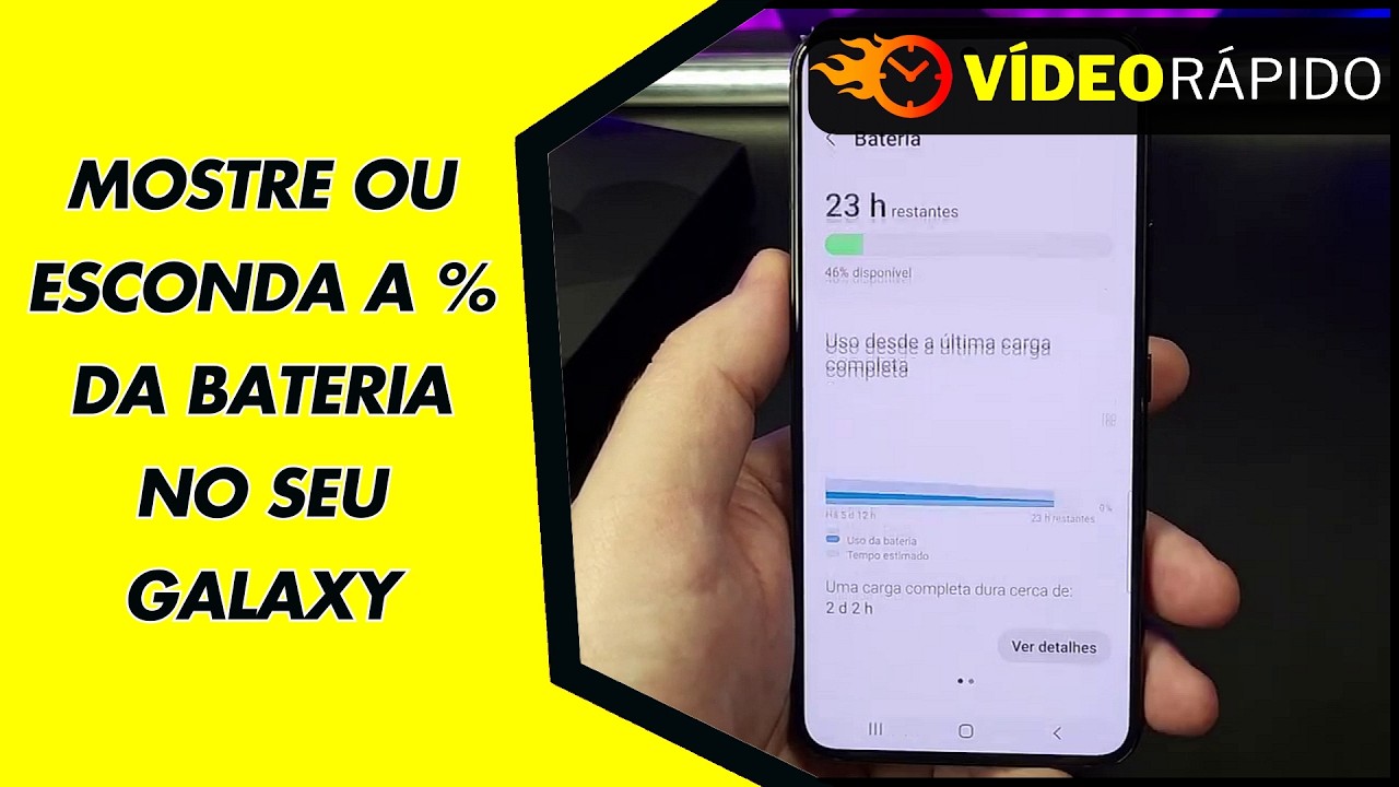 MOSTRE OU ESCONDA A % DA BATERIA NO SEU GALAXY