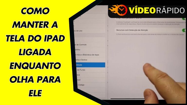 COMO MANTER A TELA DO IPAD LIGADA ENQUANTO OLHA PARA ELE