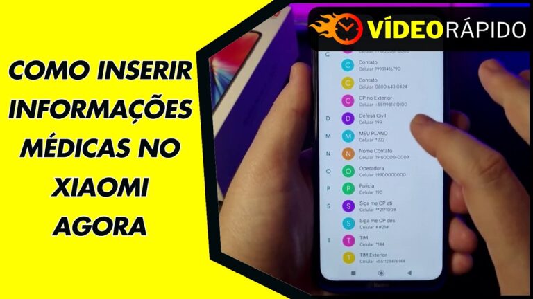 COMO INSERIR INFORMAÇÕES MÉDICAS NO XIAOMI AGORA