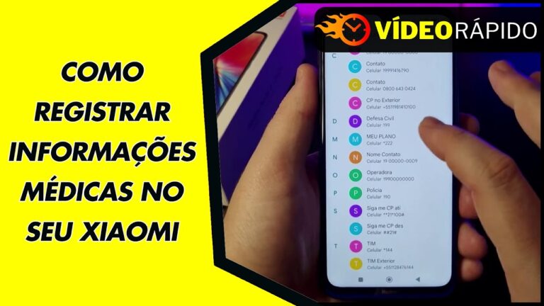 COMO REGISTRAR INFORMAÇÕES MÉDICAS NO SEU XIAOMI