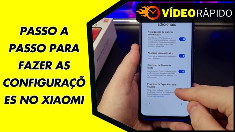 PASSO A PASSO PARA FAZER AS CONFIGURAÇÕES NO XIAOMI
