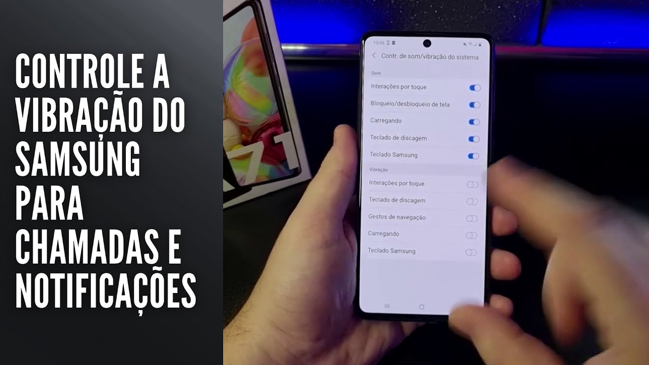 Controle a vibração do Samsung para chamadas e notificações