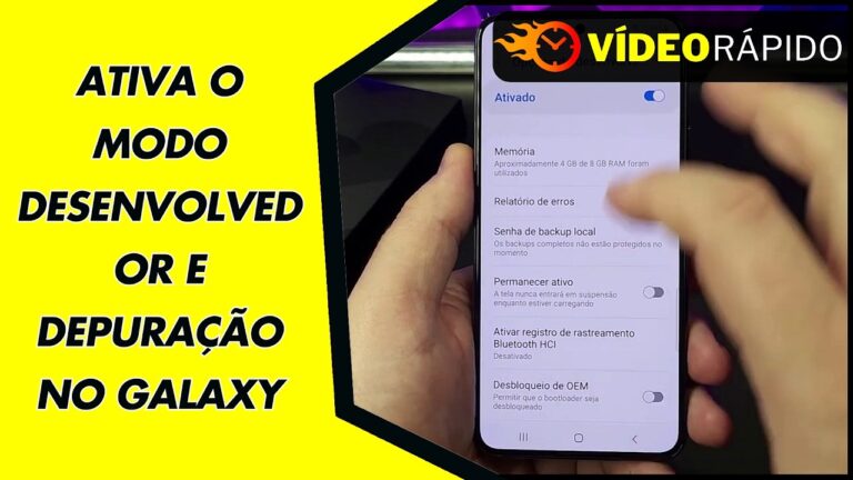 ATIVA O MODO DESENVOLVEDOR E DEPURAÇÃO NO GALAXY
