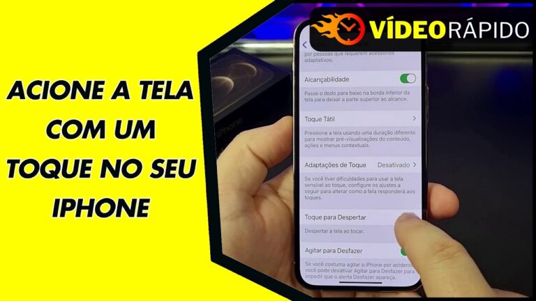 ACIONE A TELA COM UM TOQUE NO SEU IPHONE