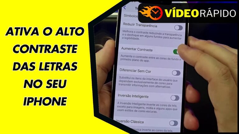 ATIVA O ALTO CONTRASTE DAS LETRAS NO SEU IPHONE