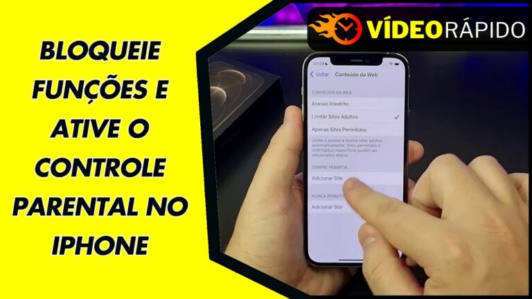 BLOQUEIE FUNÇÕES E ATIVE O CONTROLE PARENTAL NO IPHONE
