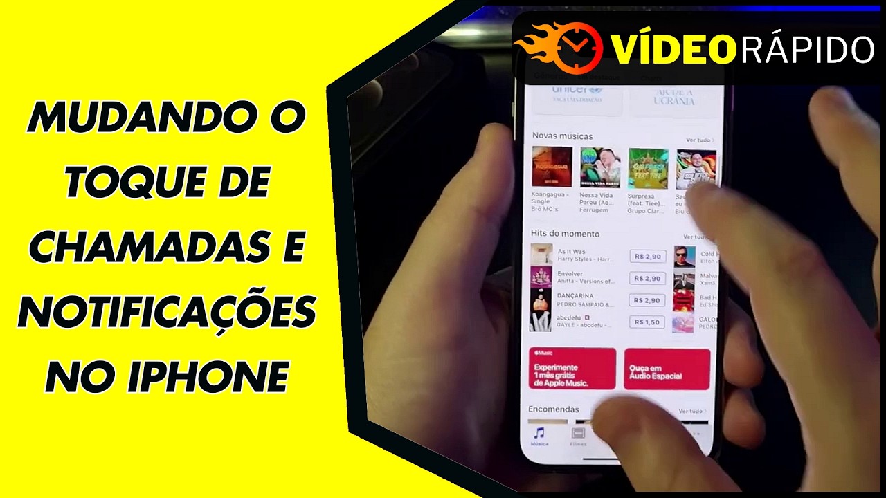 MUDANDO O TOQUE DE CHAMADAS E NOTIFICAÇÕES NO IPHONE MUDANDO O TOQUE DE CHAMADAS E NOTIFICAÇÕES NO IPHONE