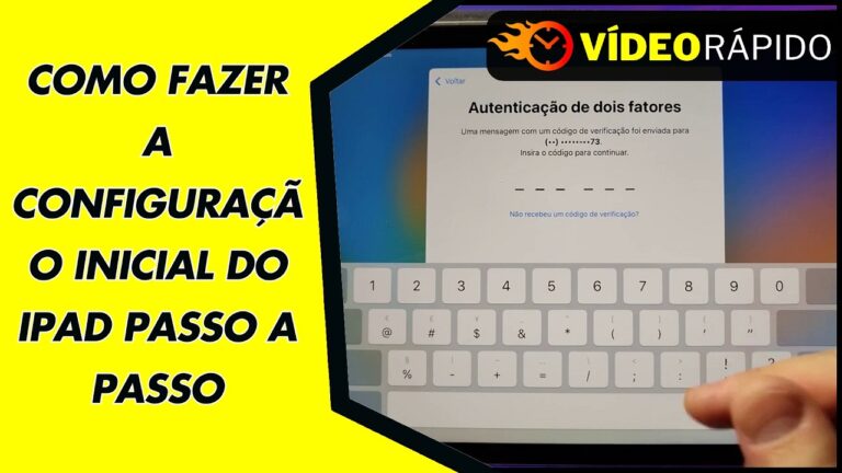 COMO FAZER A CONFIGURAÇÃO INICIAL DO IPAD PASSO A PASSO
