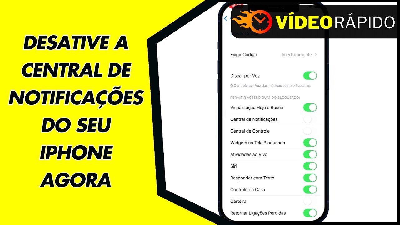 DESATIVE A CENTRAL DE NOTIFICAÇÕES DO SEU IPHONE AGORA DESATIVE A CENTRAL DE NOTIFICAÇÕES DO SEU IPHONE AGORA