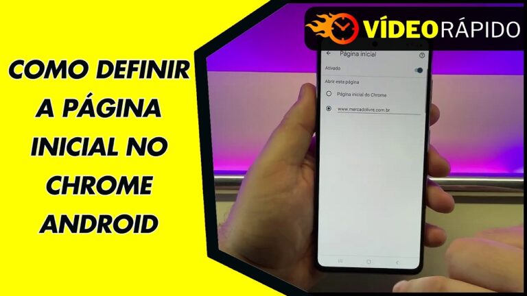 COMO DEFINIR A PÁGINA INICIAL NO CHROME ANDROID