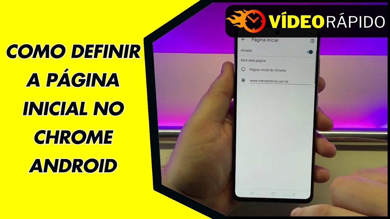 COMO DEFINIR A PÁGINA INICIAL NO CHROME ANDROID COMO DEFINIR A PÁGINA INICIAL NO CHROME ANDROID