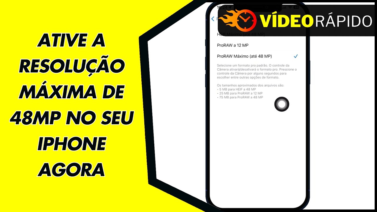 ATIVE A RESOLUÇÃO MÁXIMA DE 48MP NO SEU IPHONE AGORA ATIVE A RESOLUÇÃO MÁXIMA DE 48MP NO SEU IPHONE AGORA