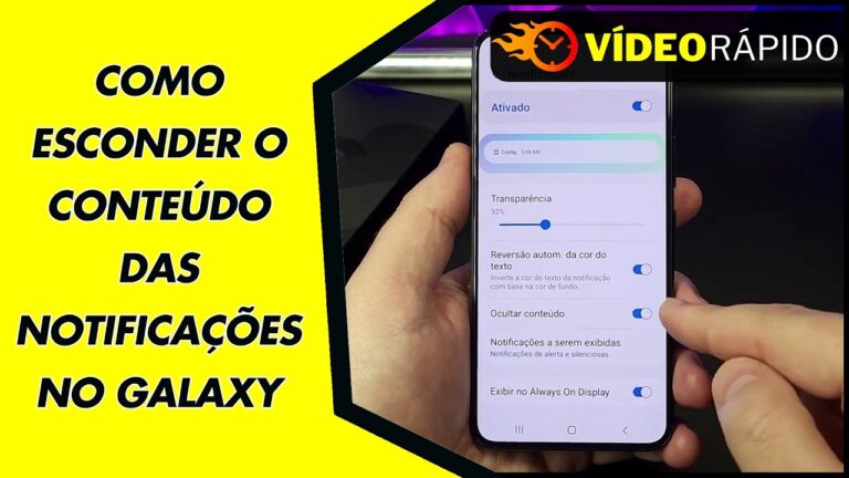 COMO ESCONDER O CONTEÚDO DAS NOTIFICAÇÕES NO GALAXY