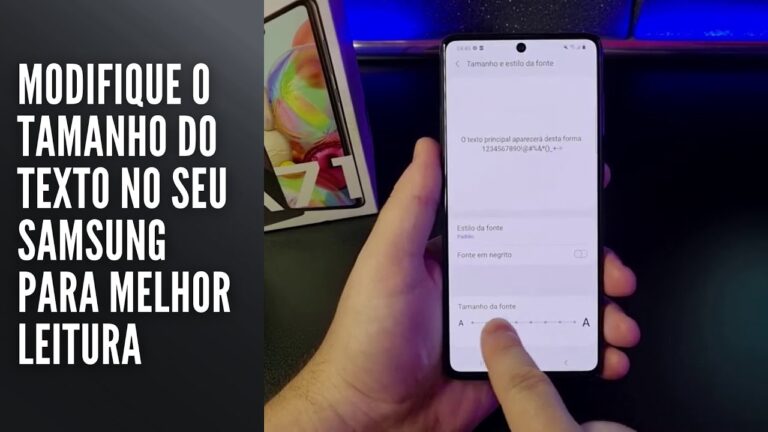 Modifique o tamanho do texto no seu Samsung para melhor leitura