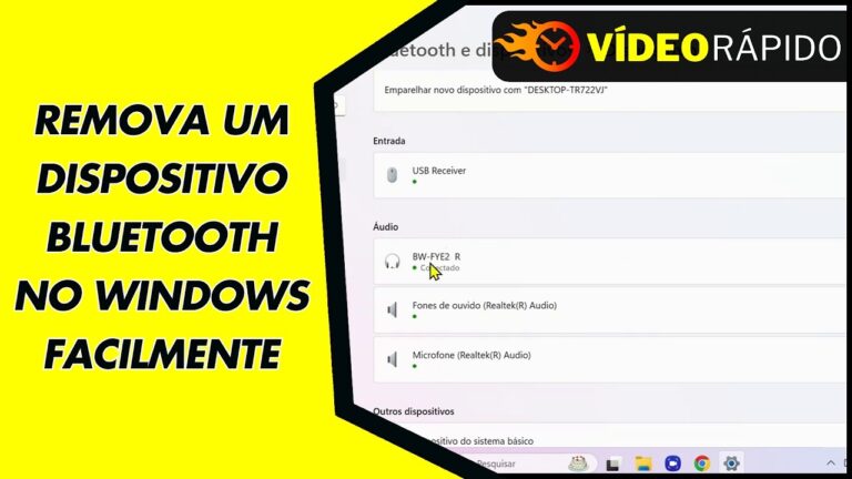 REMOVA UM DISPOSITIVO BLUETOOTH NO WINDOWS FACILMENTE
