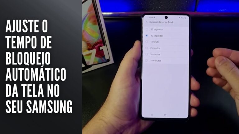 Ajuste o tempo de bloqueio automático da tela no seu Samsung