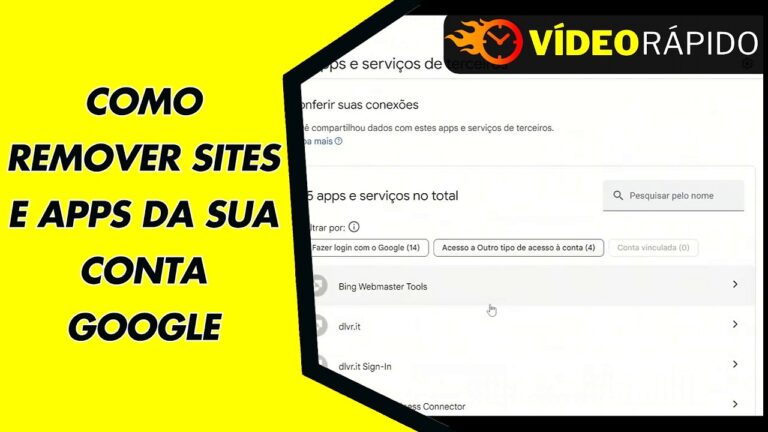 COMO REMOVER SITES E APPS DA SUA CONTA GOOGLE