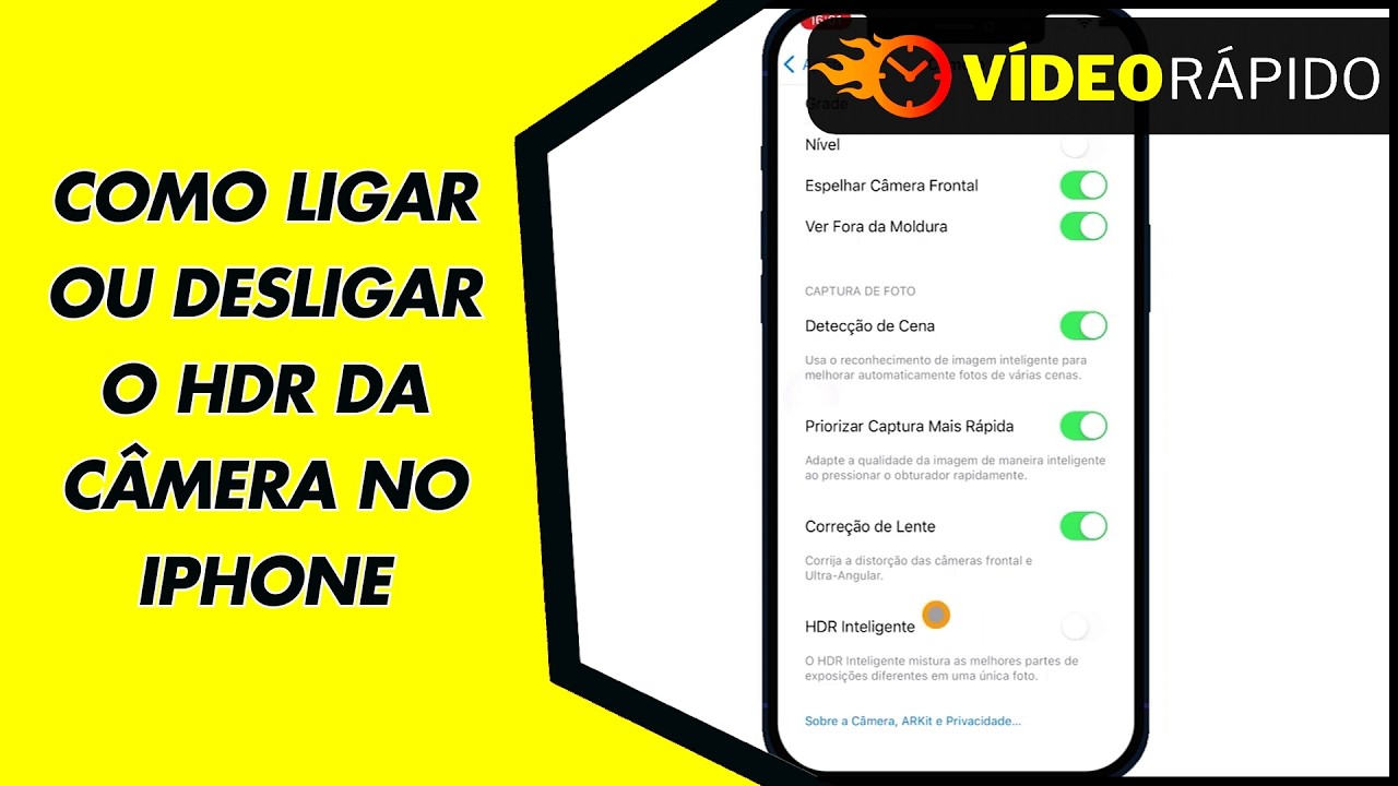 COMO LIGAR OU DESLIGAR O HDR DA CÂMERA NO IPHONE