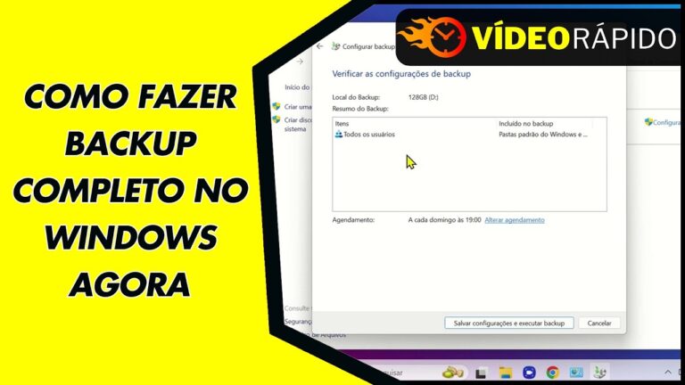 COMO FAZER BACKUP COMPLETO NO WINDOWS AGORA
