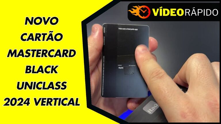 NOVO CARTÃO MASTERCARD BLACK UNICLASS 2024 VERTICAL