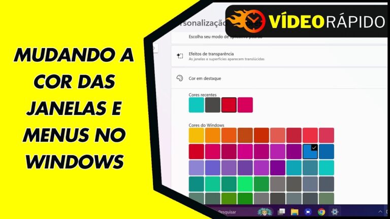 MUDANDO A COR DAS JANELAS E MENUS NO WINDOWS