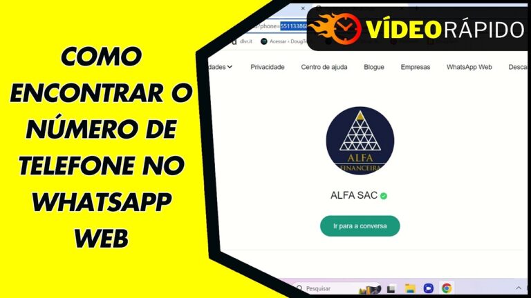 COMO ENCONTRAR O NÚMERO DE TELEFONE NO WHATSAPP WEB