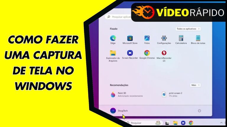 COMO FAZER UMA CAPTURA DE TELA NO WINDOWS
