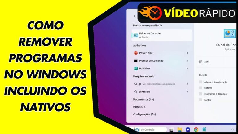 COMO REMOVER PROGRAMAS NO WINDOWS INCLUINDO OS NATIVOS