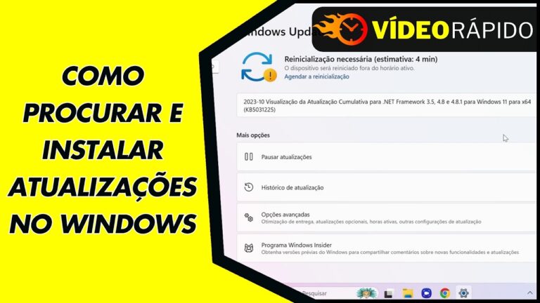 COMO PROCURAR E INSTALAR ATUALIZAÇÕES NO WINDOWS