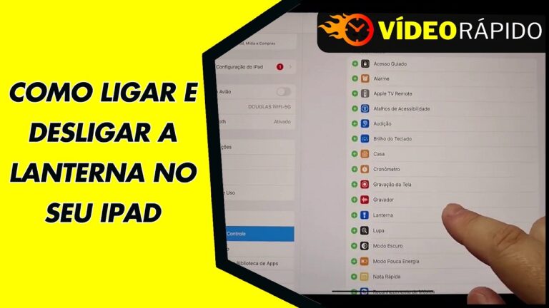 COMO LIGAR E DESLIGAR A LANTERNA NO SEU IPAD